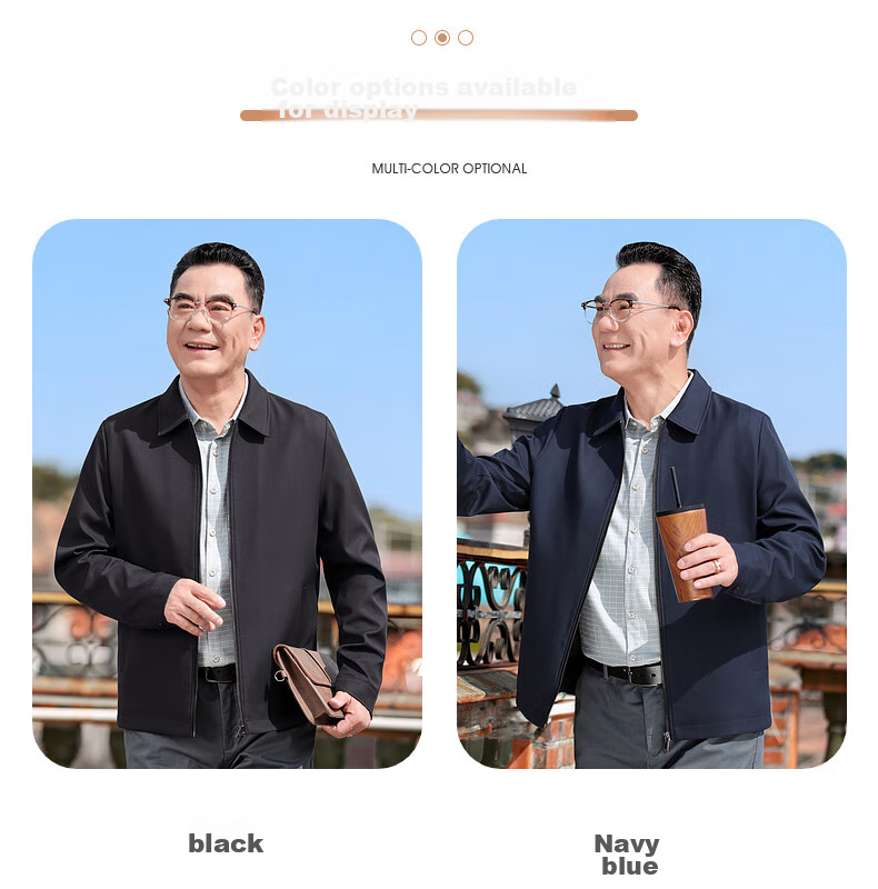Baocaiyang Administrative Jacket for Men, Spring And Autumn Business Casual Lapel Loose Fit for Middle-Aged And Elderly Government Officials 8