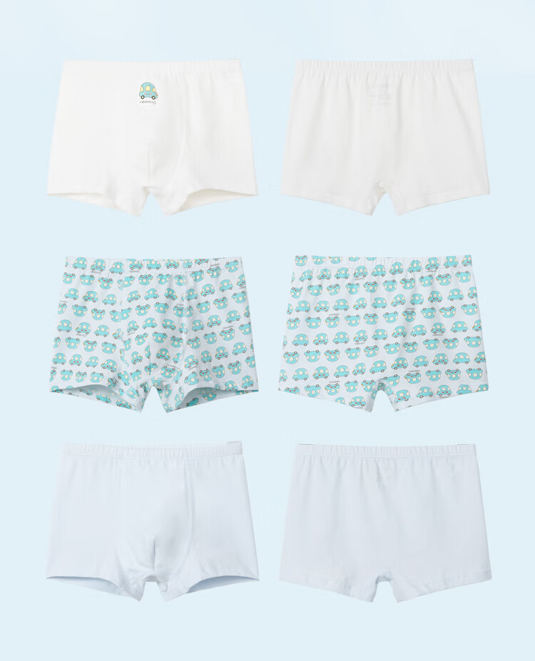 Yeehoo [Mirei Collaboration] Kids' Underwear Boys and Girls Antibacterial Pure Cotton Gusset Anti-Mite Children's Underwear Ages 6-12 10