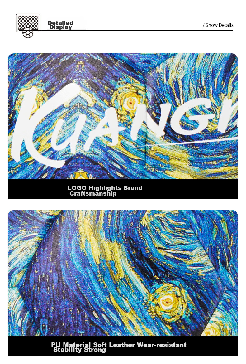 Kuangmi Van Gogh Starry Sky Soccer Ball Size 5, Standard Birthday Gift for Middle School Students, Professional Adult Competition Ball Size 5 9