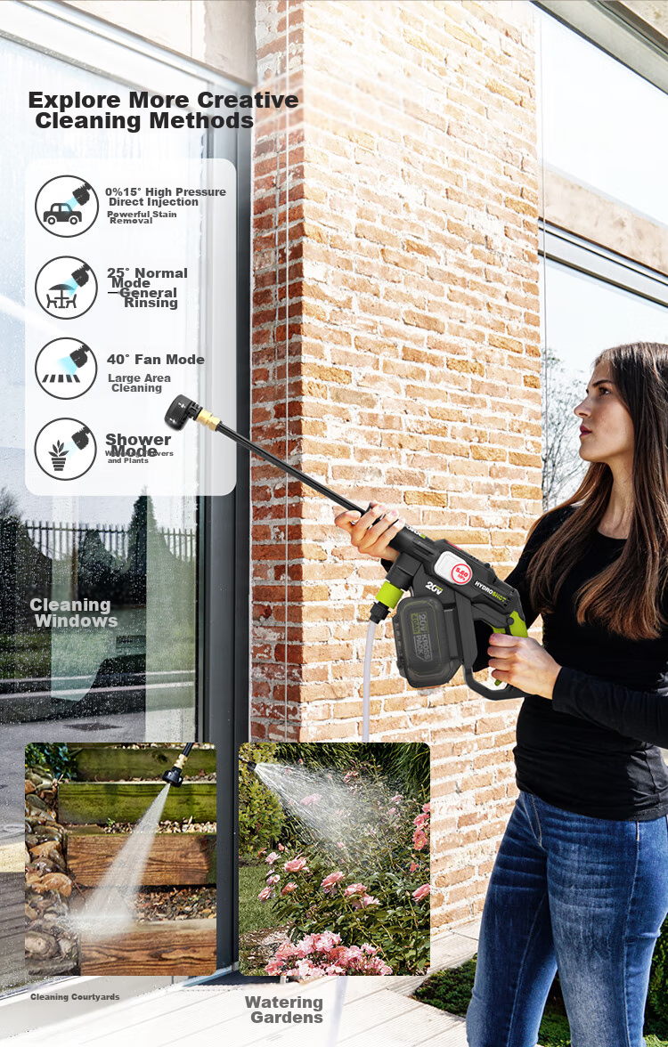 WORX 20V Brushless Lithium Battery Pressure Washer WU633.9 Cordless High-Pressure Water Gun Large Capacity (Bare Tool) 17