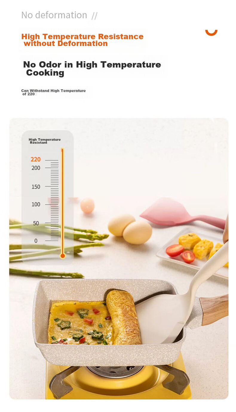 Bayco Food Grade Silicone Spatula, Non-Stick Pan Specific Spatula for Frying Pan And Tamagoyaki, Non-Stick Pancake Spatula BC5479 4