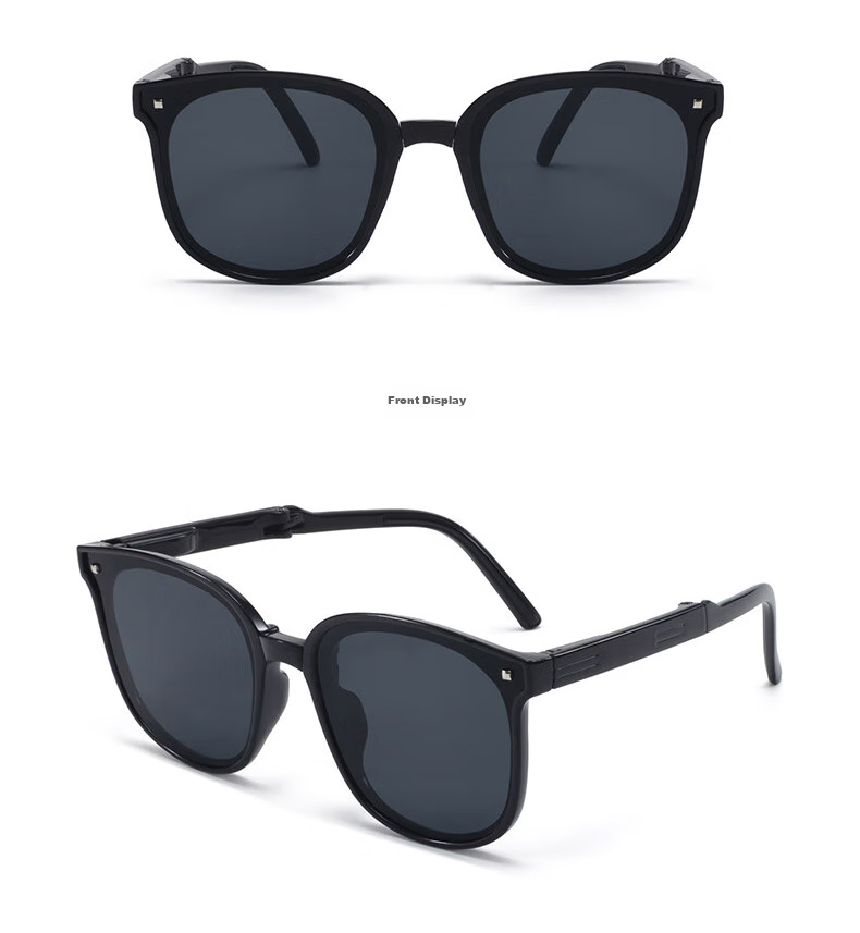 Boshide Children's Sunglasses, Foldable Sunglasses, UV Protection Sunglasses for Boys And Girls, Jazz Black (Spring Legs) 12
