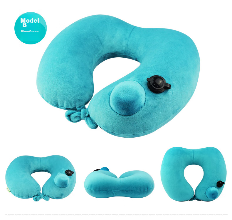 WELLHOUSE Summer Travel Neck Pillow Set of 4 with Eye Mask, Storage Bag, U-Shaped Pillow, Portable Nap Aid, Gray 15