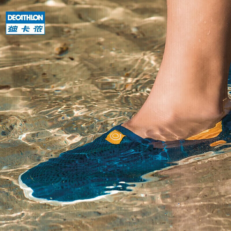 DECATHLON Water Shoes for Men, Water And Beach Sandals, SUBEA Adult Black, Size 38/39-4000299