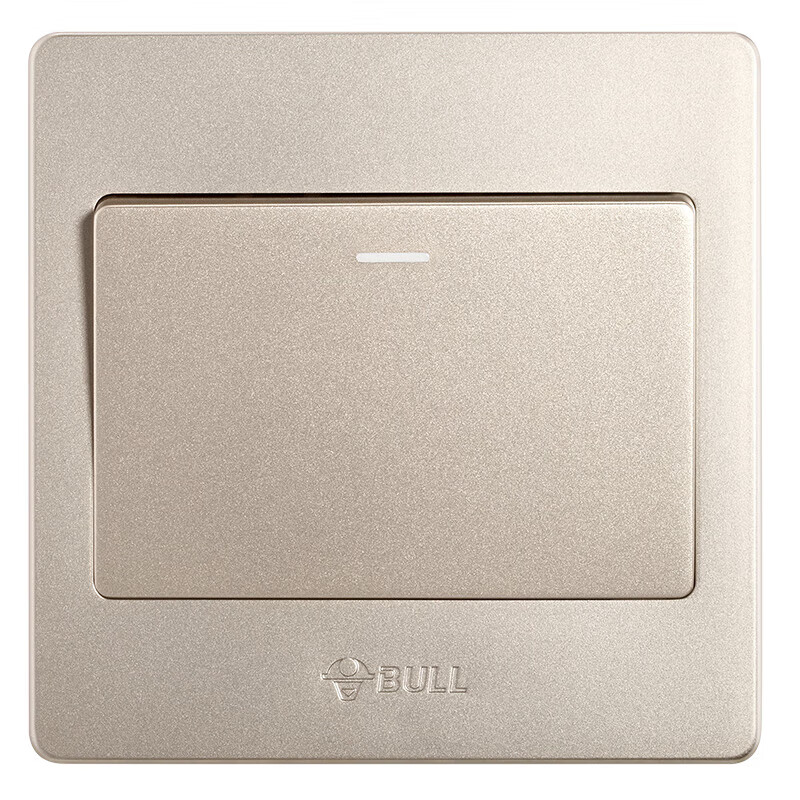 BULL Wall Switch G07 Series, Single Pole Three-Way Switch, 86-Type Panel G07K134A(U6), Champagne Gold