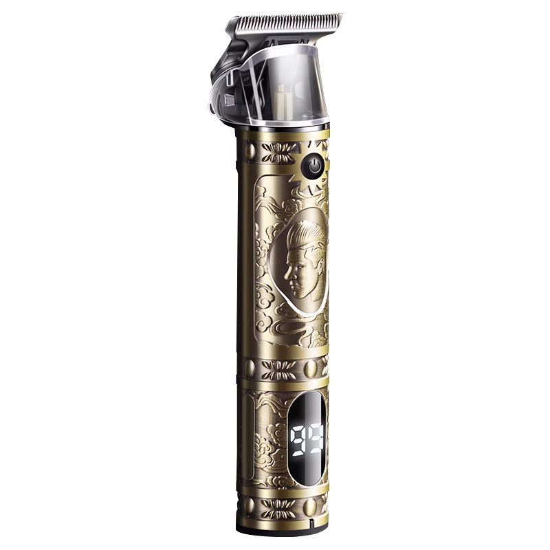 AUX Electric Hair Clipper for Adults, Hair Trimmer, Bald Head Tool, Hair Cutter, Shaved Head Carving Electric Trimmer, Complete Set of Hair Cutting Tools with Gold LCD Scree