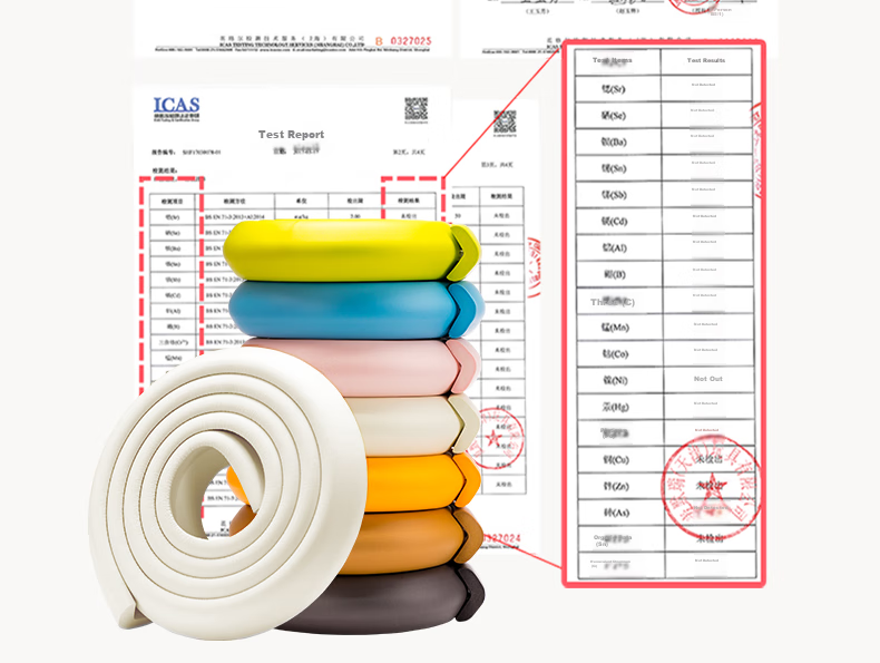 Babyprints Anti-Collision Strip, Baby Edge Guard, Child Safety Corner Protector, Widened Multi-Functional, Cuttable, Free Adhesive, White, 4 Meters 6