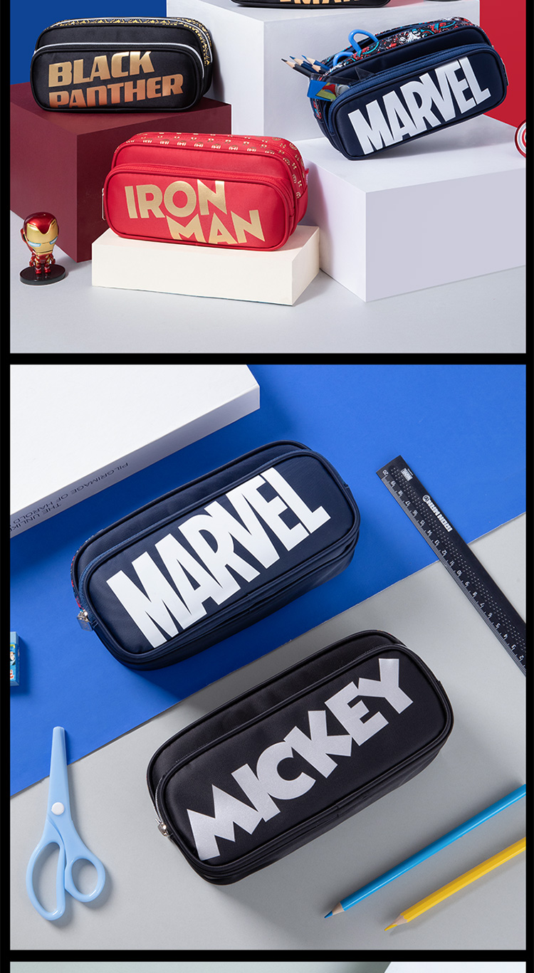 Disney Captain America Large Capacity Dirt-Resistant Pencil Case for Elementary Students School Supplies Graduation Gift 12