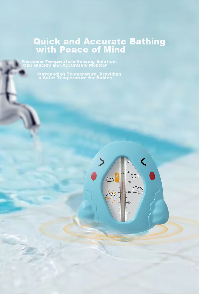 Ouliwen Water Thermometer for Baby Home Use, Bath Temperature Measurement, Fish Tank Indoor Outdoor Baby Newborn Bathtub High Precision Water Thermometer Polar Bear Carlo Pink 3C Digital Full Network Low Price 2