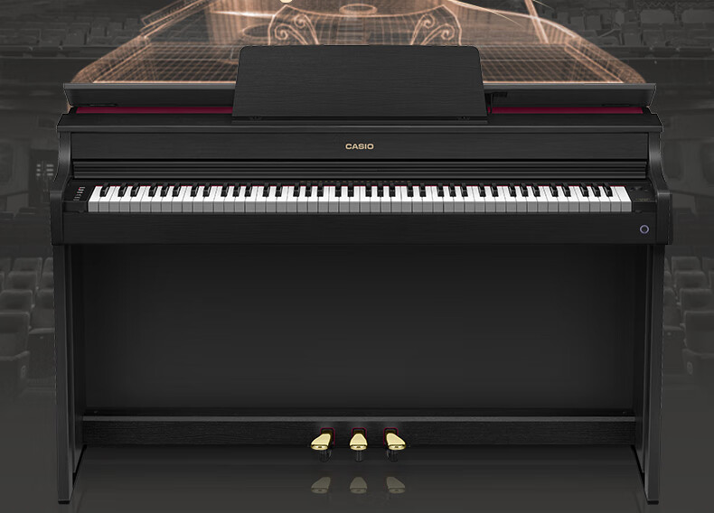 Casio Digital Piano AP300, Black Intelligent 88-Key Weighted Hammer Professional Upright Digital Piano Set 3
