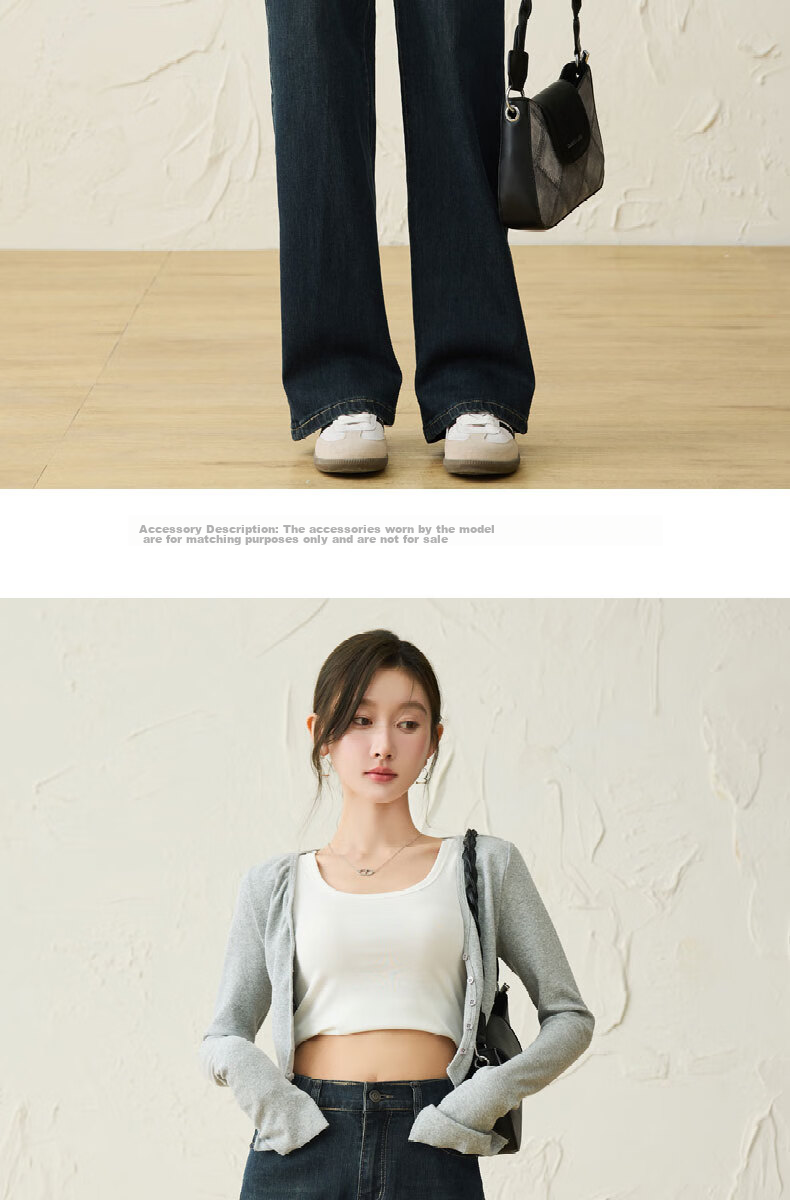 LangSha [New Retro Moisture-Wicking] Women's Jeans, Spring And Autumn Style, Slim-Fit High-Waist, Slimming Loose-Fit Wide-Leg Pants with Draping Effect 12