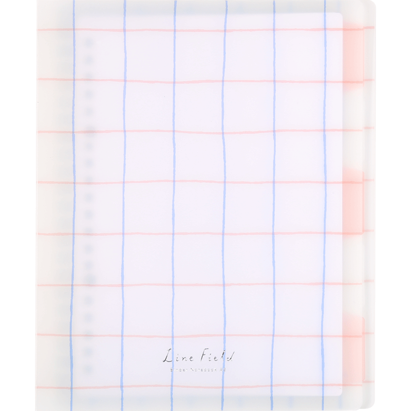 KOKUYO Grid Impression A5 Loose-Leaf Notebook for Students, Campus Notebook with 5 Color Index Dividers, 40 Sheets, Blue And Red, WSG-RULP12BR