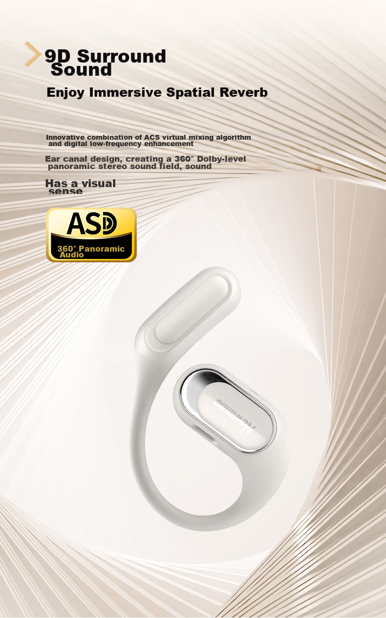 Newmine Q10 Bone Conduction Bluetooth Headphones, Wireless Ear-Hook Style, Open-Ear Design, Sports Running Noise-Cancelling, Long Battery Life, Compatible with Xiaomi And Apple 4