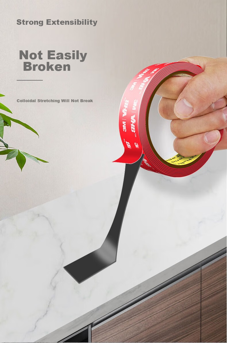 3M Double-Sided Tape, Strong Adhesive, Traceless, Black, Heat-Resistant, for Office And Study/ETC Use/home Use/stick Spring Festival Couplets 5952 40MM* 3M 5