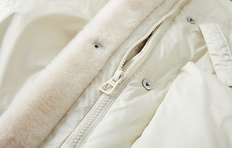 Dme [Xueshan Dushi] Winter 400T Spring Yafang 90% Duck Down Faux Sheepskin Patchwork Women's down Jacket 18