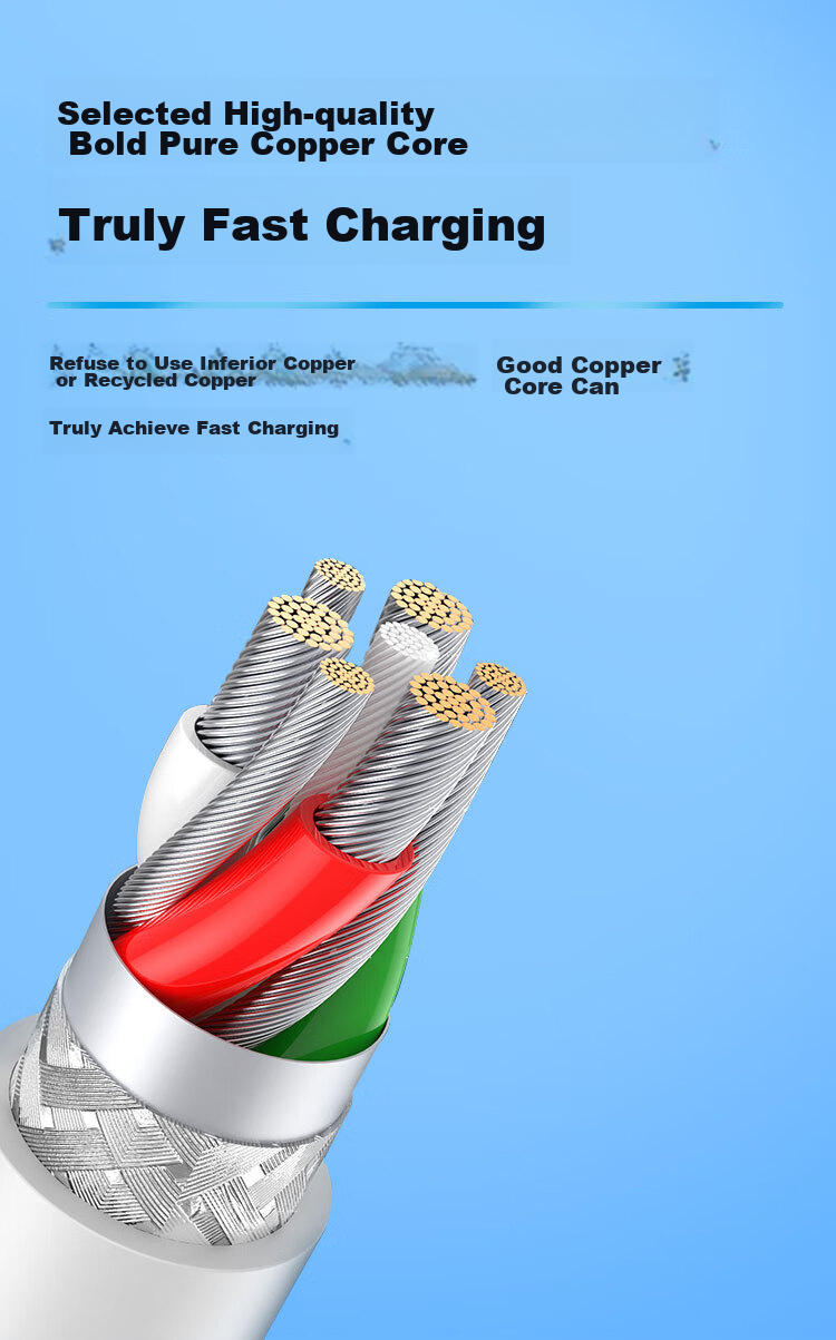 Zitai Three-In Data Cable Charger Set for Apple And Huawei Phones, Fast Charging for IPhone 18/17/16/15/14/13, Huawei 2A Charger + 1.2m Three-In White 5