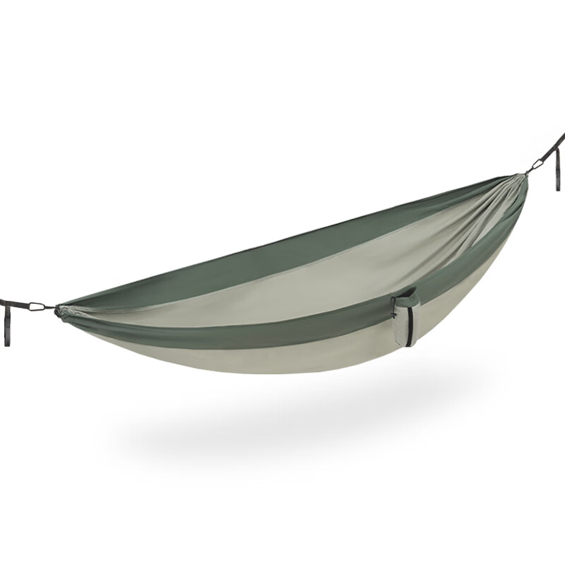 Naturehike Portable Hammock for Outdoor Camping, Lightweight Thick Anti-Rollover Swing Cradle - Light Bean Green - Single Perso