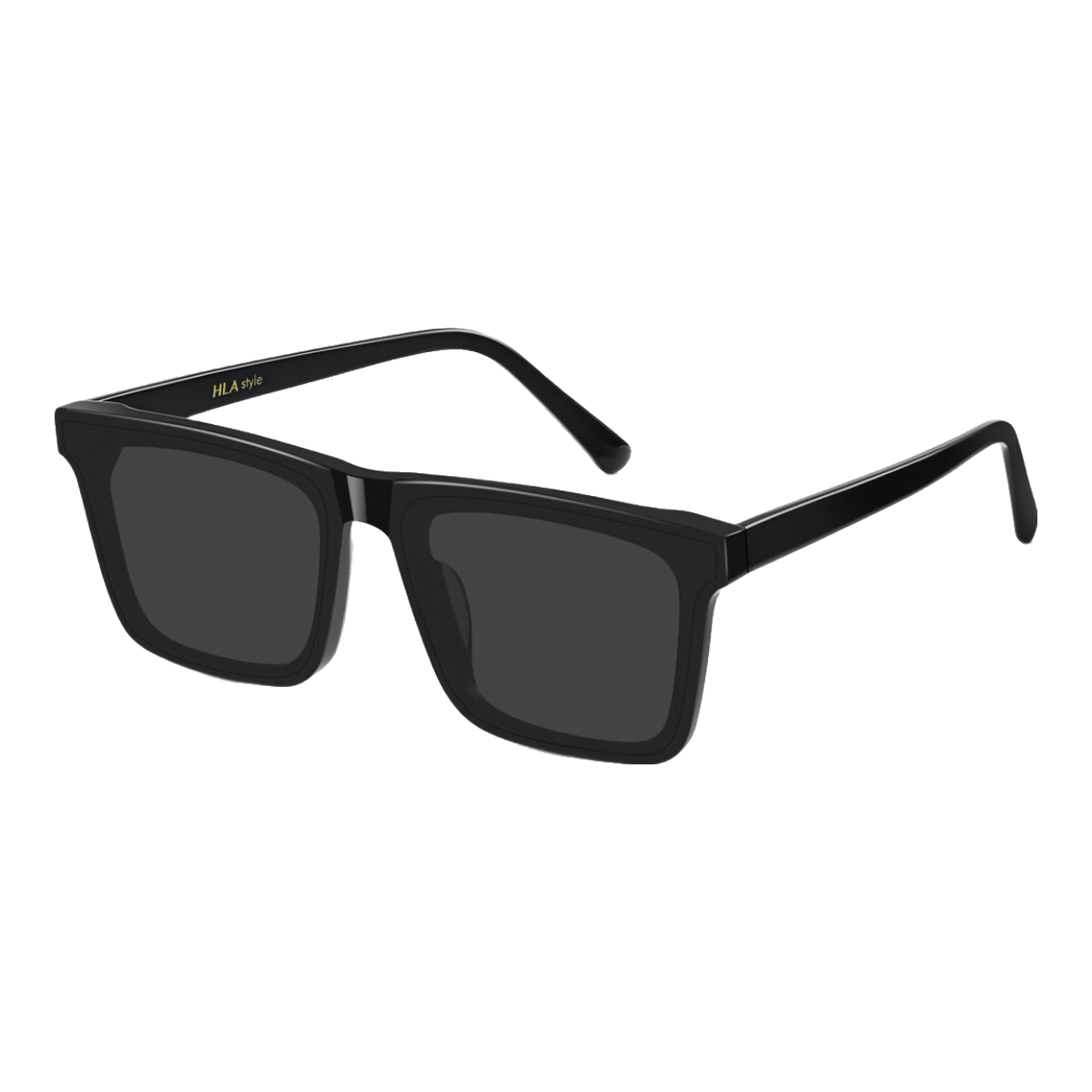 HLA Nylon Sunglasses, Fashionable Trendy Black Square Frame Glasses, Driving UV Protection Sunglasses for Men Gift 210