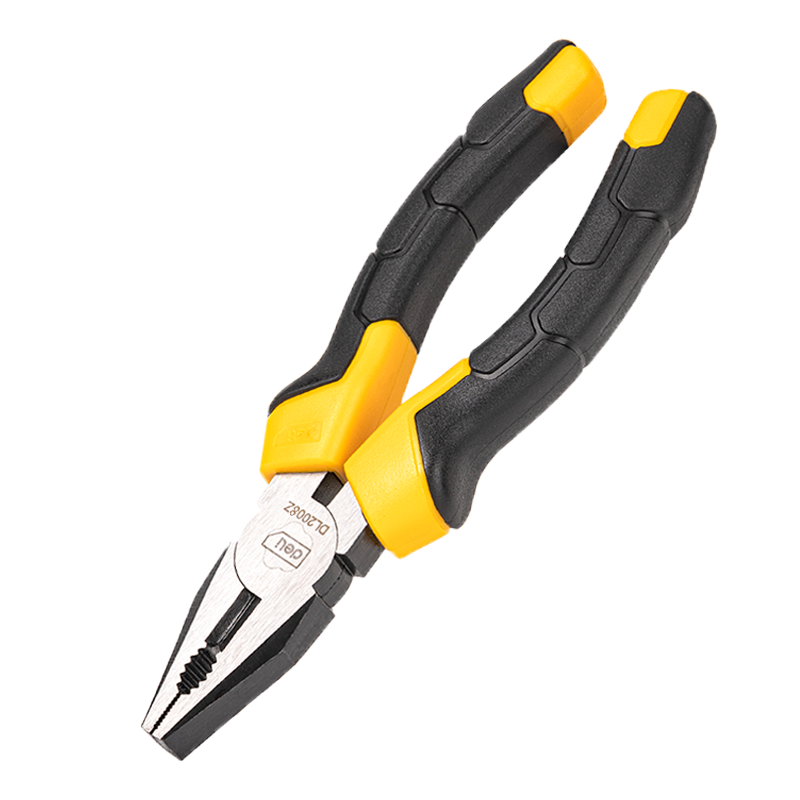 Deli Rubber-Coated Handle Pliers, Wire Cutters, Tiger Pliers, Multi-Functional Pliers, Flat-Nose Pliers, Wire Cutters, 8 Inches