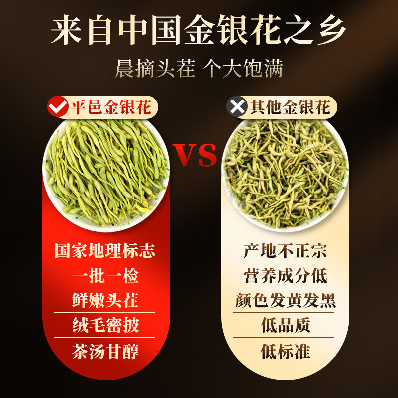 朕皇同仁堂金银花茶新鲜头茬儿童泡澡搭非野生菊花胖大海罗汉果凉茶包