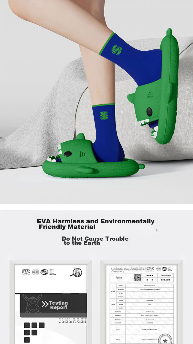 Chikoku Shark Slippers for Men And Women, Summer Indoor Thick-Soled EVA Non-Slip Couple Sandals, Suitable for Home Wear Or Outdoor Use 6