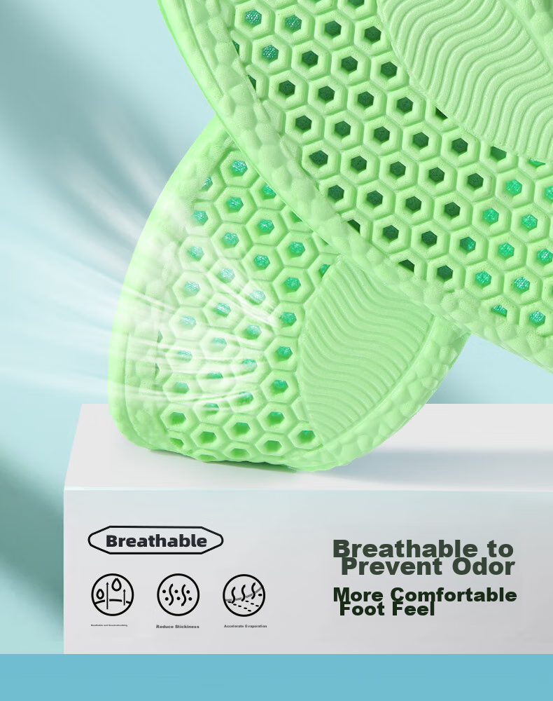 3AnGnI Odor-Resistant Insoles for Men And Women, Sports Military Training Long-Standing Biological Antibacterial Shock-Absorbing Breathable Soft Elastic 2 Pairs Pack, Size 45-46 10