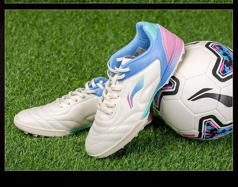 Li-Ning Soccer Shoes with Turf Studs TF for Men, Adults, Children, Students, Teenagers, Artificial Grass Professional Competition Training Cleats Size 39 23
