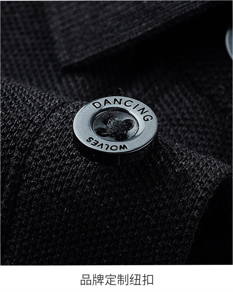 DANCING WOLVES Cotton Short-Sleeve Polo Shirt for Men, Summer Solid Color Comfortable Breathable Business Casual Versatile Short-Sleeve Top for Me 9