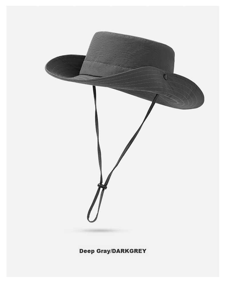 Pike Fishing Hat for Men And Women, Summer Lightweight Large Size Sun Protection Face-Covering Wide Brim Hat, Dark Gray 13