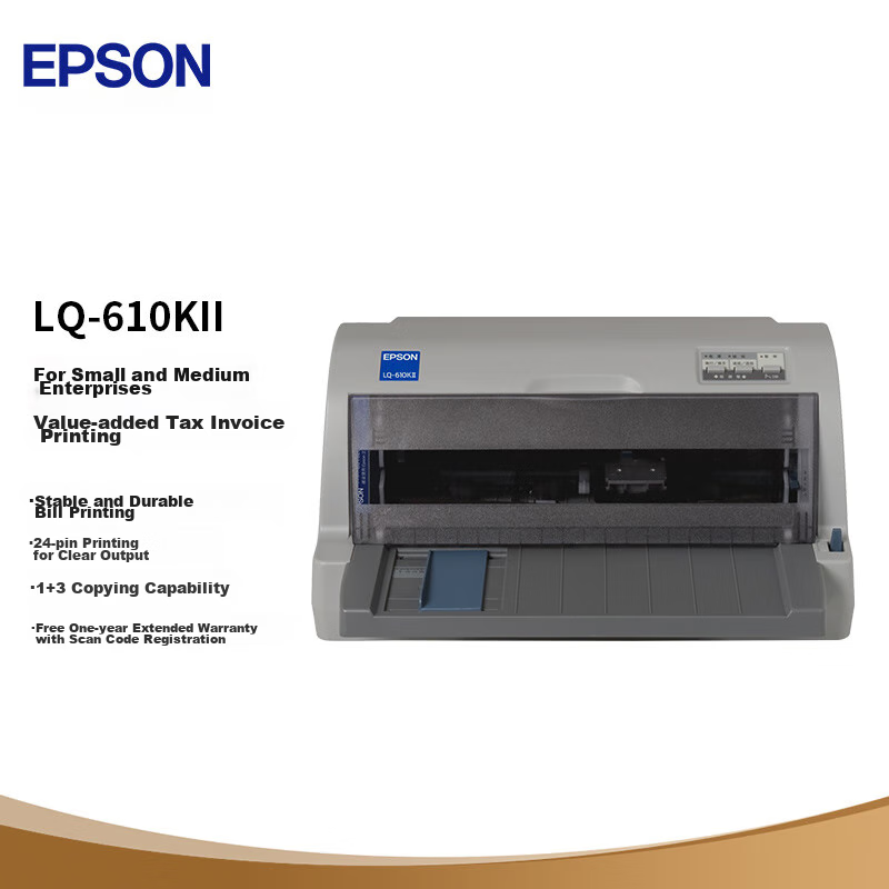 Epson LQ-610KII Dot Matrix Printer, Upgraded Version of LQ-610K, Dot Matrix Printer (82 Columns)