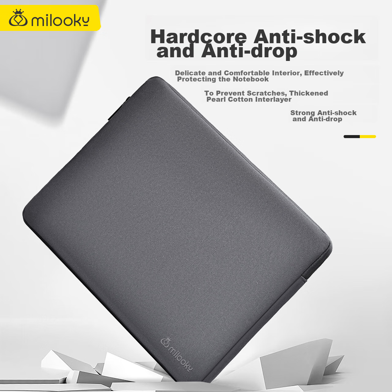 Сумка для ноутбука Milooky, 16.2 дюйма, для Huawei, Apple, Lenovo, деловая, для путешествий, темно-серая
