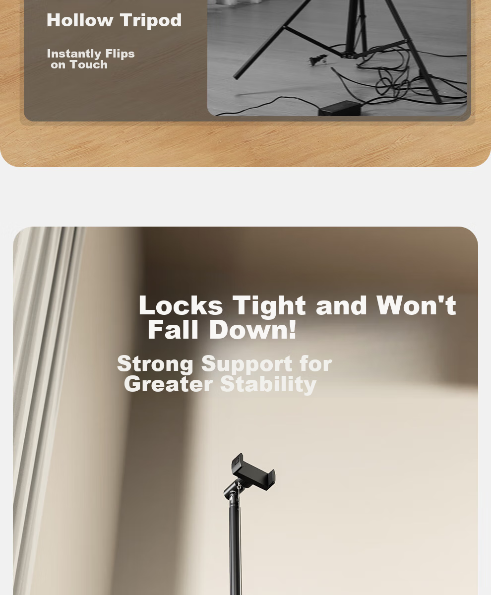 Xiaotian (JOPREE) Phone Stand, Floor-Standing Live Streaming Stand, Adjustable Desktop Shooting Stand, Multi-Functional 360° Rotating Overhead Shooting Stand for Watching Shows And Recording Videos, Outdoor Support Frame 11