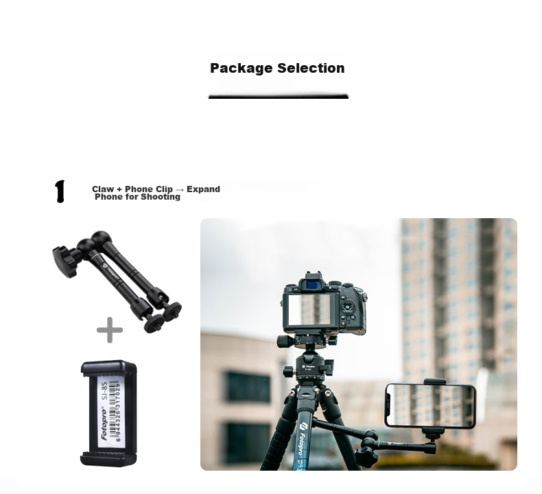 Fotopro, 11-Inch Universal Magic Arm Tripod Head, Camera And Smartphone Adapter Swivel Arm Stand 13