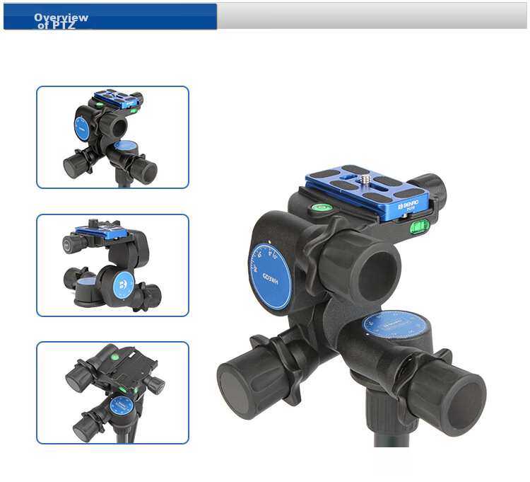 Benro GD3WHK Three-Dimensional Gear Head for Mirrorless And DSLR Cameras, Architectural Starry Sky Low-Angle Panoramic Macro Photography And Videography Tripod 7