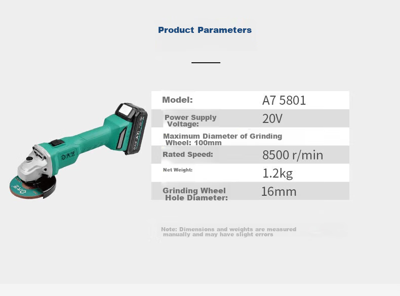 Dayi Angle Grinder 5801S Brushless Lithium Battery Multifunctional Cutting Grinding Polishing Machine [4.0Ah Dual Battery] 10