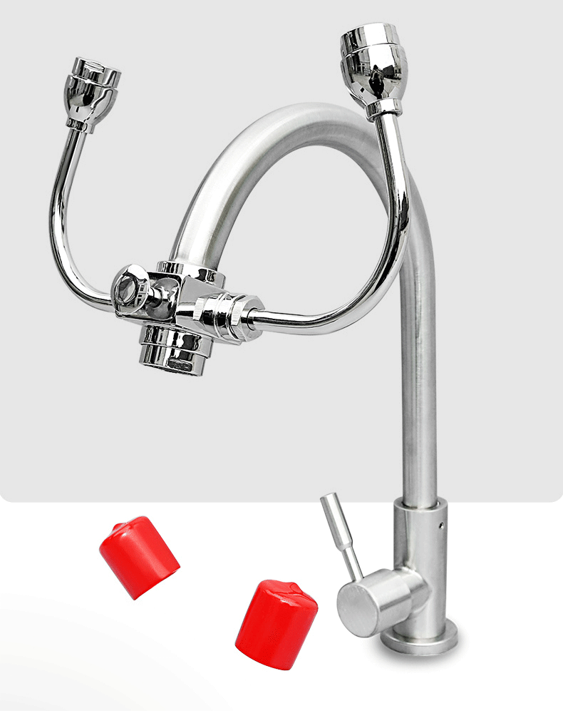 Jinggan Dual-Use Faucet Eye Washer Laboratory 304 Stainless Steel Simple Emergency Eye Wash Station 11
