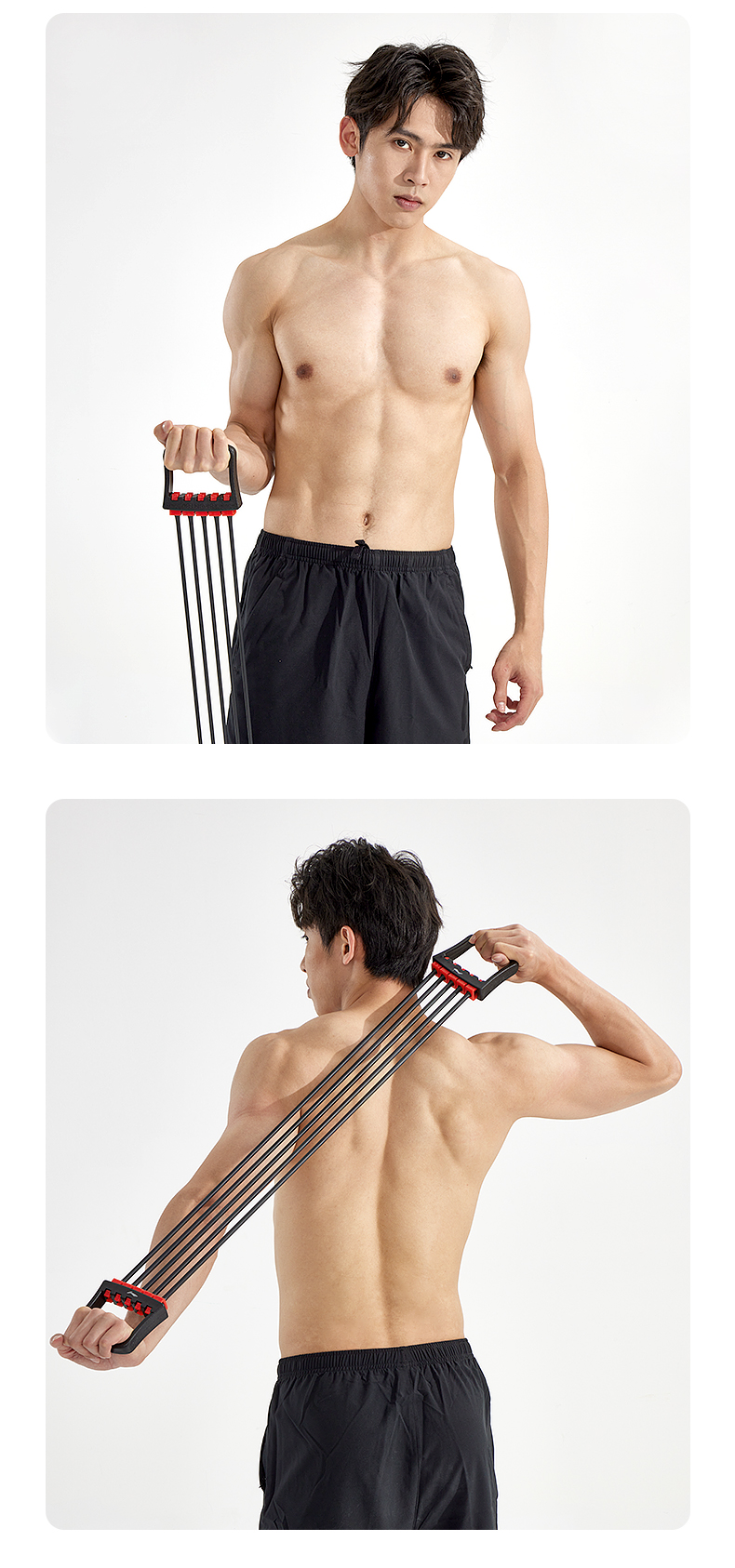 Li-Ning Chest Expander Resistance Band for Men, Shoulder Exercise Fitness Equipment, Home Use Pectoral And Arm Strength Training Rope, Back Opener Muscle Trainer 12