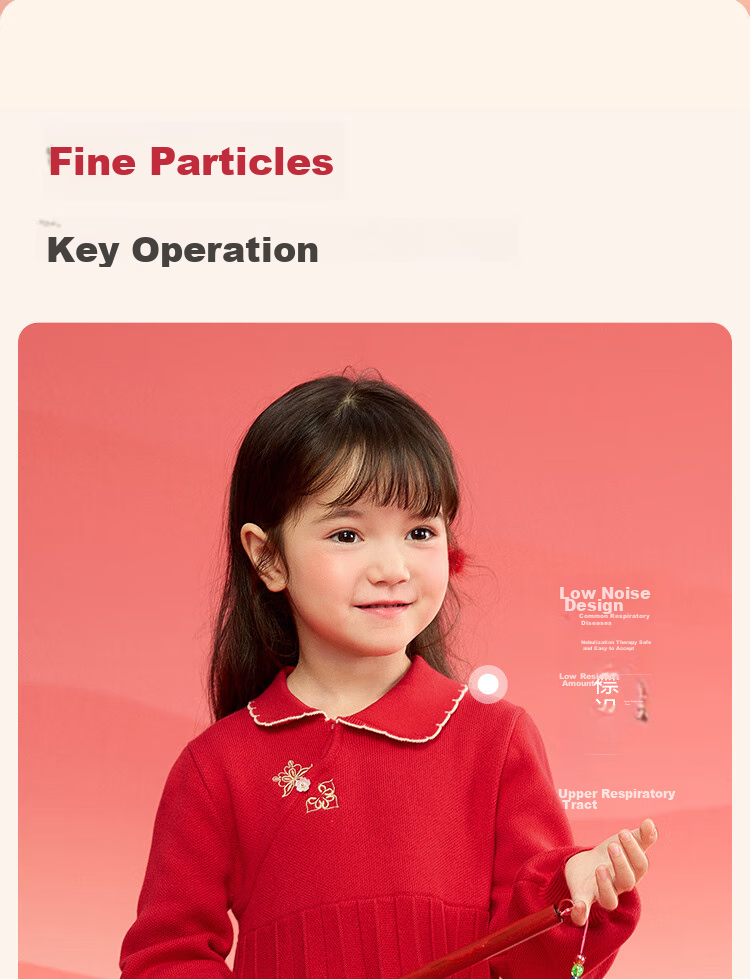 BALABALA Girls' New Chinese-Style Knitted Dress, Spring 2025 Collection, Red Pleated Princess Greeting Dress, 208125111001 3
