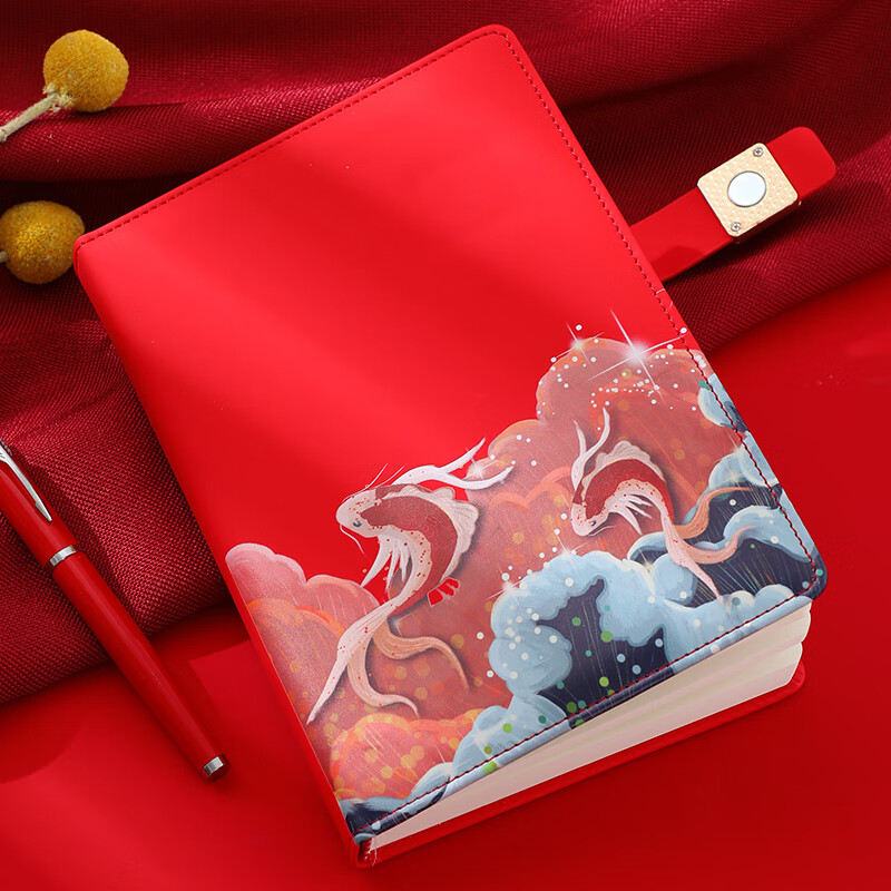 Faramon Chinese Style Notebook Teacher's Day Gift A5 Leather Cover High-Quality Diary National Trend Creative Gift Set for Teachers And Students Customizable A5 Brow