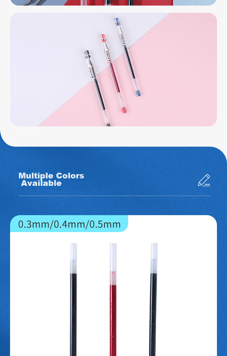 PILOT Gel Pen Refill, Signature Pen Refill, Handwriting Practice Pen Quick-Drying Refill, Compatible with BLLH-20C Ink Cartridge BLS-HC3 0.3mm Blue Single Piece 6