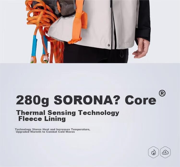 CAMEL [Wangzhe Kaijia] Outdoor Three-In Jacket for Men And Women, Windproof Coat, New Hiking Wear 3