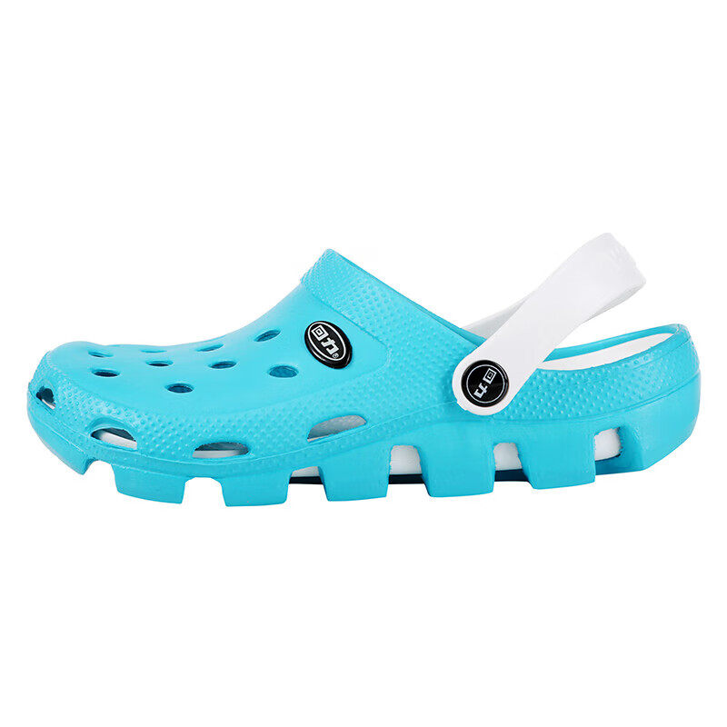 Huili Perforated Sandals for Women, Outdoor Travel Dual-Use Beach Shoes, Wear-Resistant Breathable Closed-Toe HL049 Light Blue Size 36