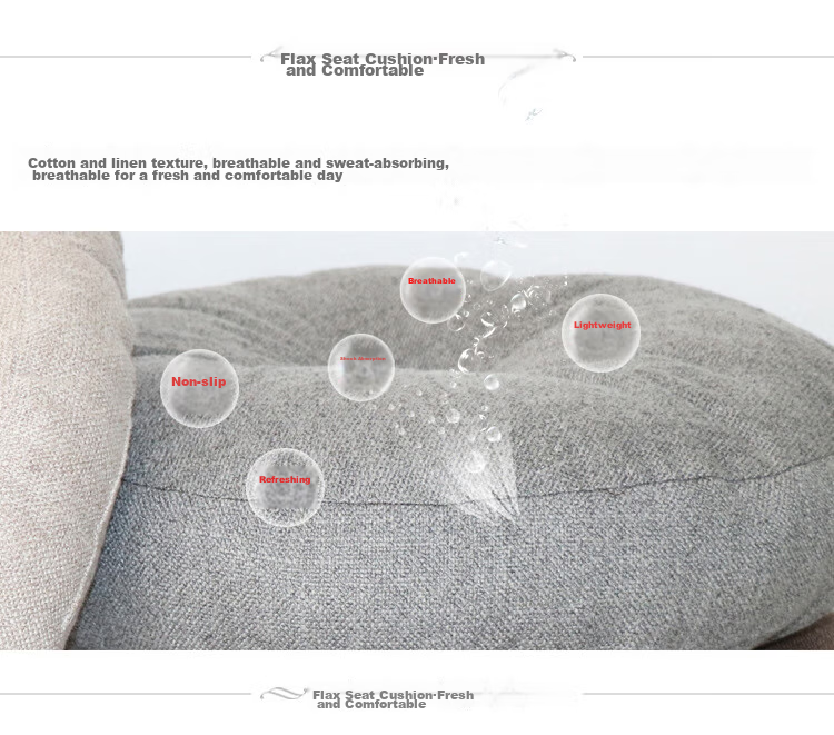 AVIVI Cushion, Seat Pad, Linen Meditation Mat, Office Chair Cushion, Student Chair Pad, 40*40*10 Cm, Antique Fragrance 4