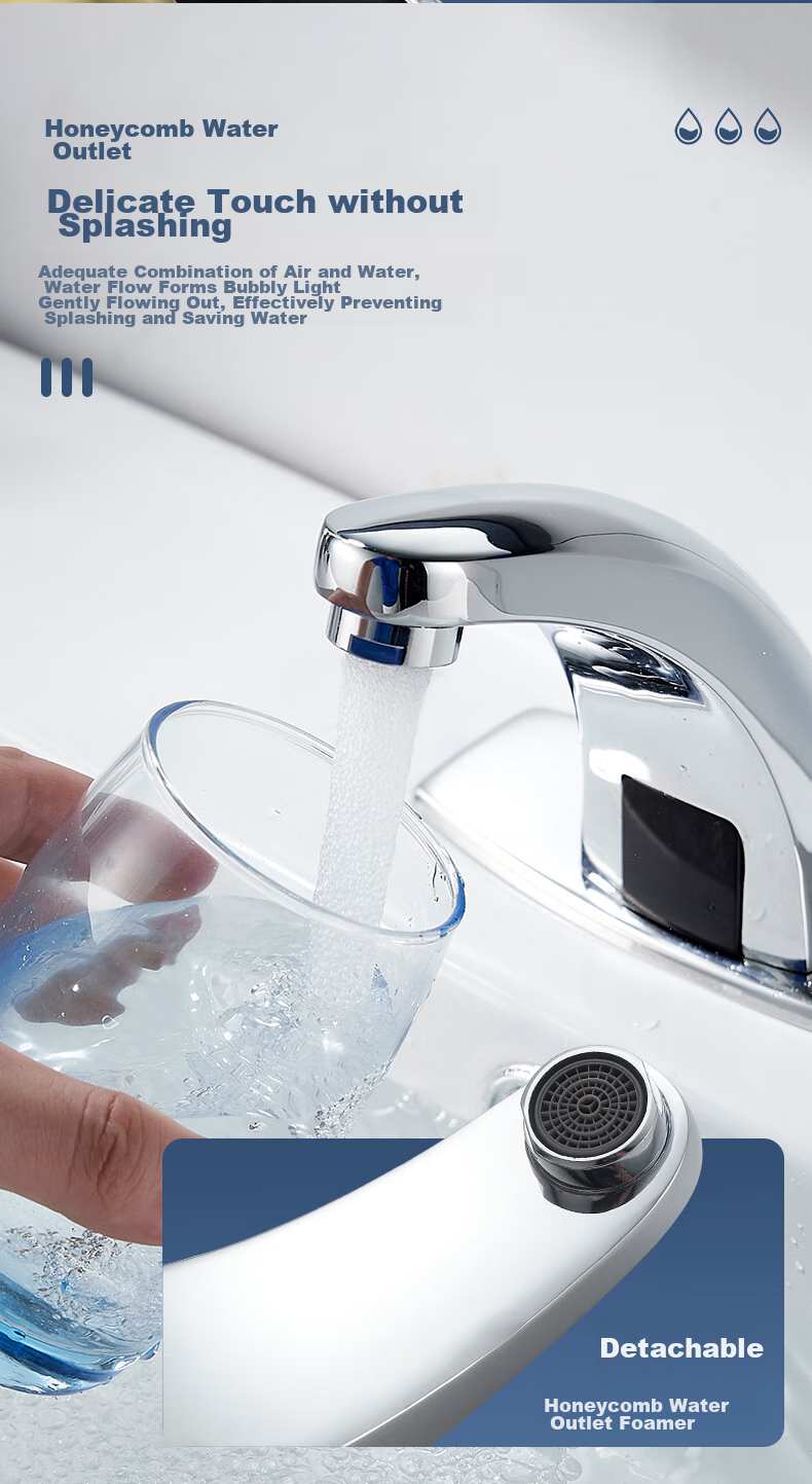 KEGOO Sensor Faucet, Single Cold Basin Battery Model, Automatic AC/DC Electric K1039 for Bathroom Sink And Washbasi 6