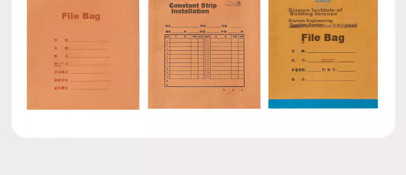 Yuzijian 10 A4 Side Width 2.8cm Mixed Pulp Thick Kraft Paper File Folders 250g, Corporate School Document Storage Bags, Protective Covers for Bids Contracts Invoices, 2308 11