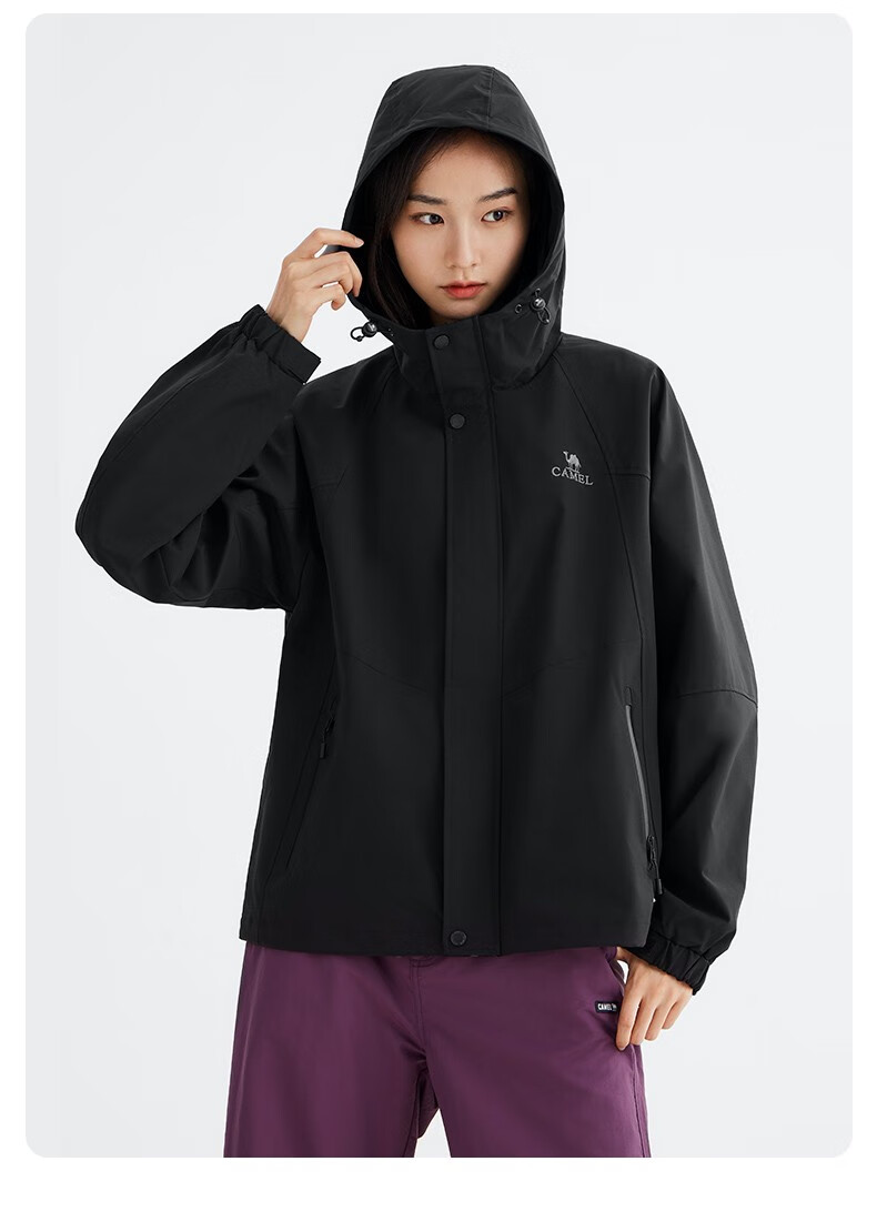 CAMEL Mountain And Sea Jacket for Men And Women, Trendy Windproof Casual Sports Outdoor Hiking Coat for Spring And Autumn M13CA6V040 40