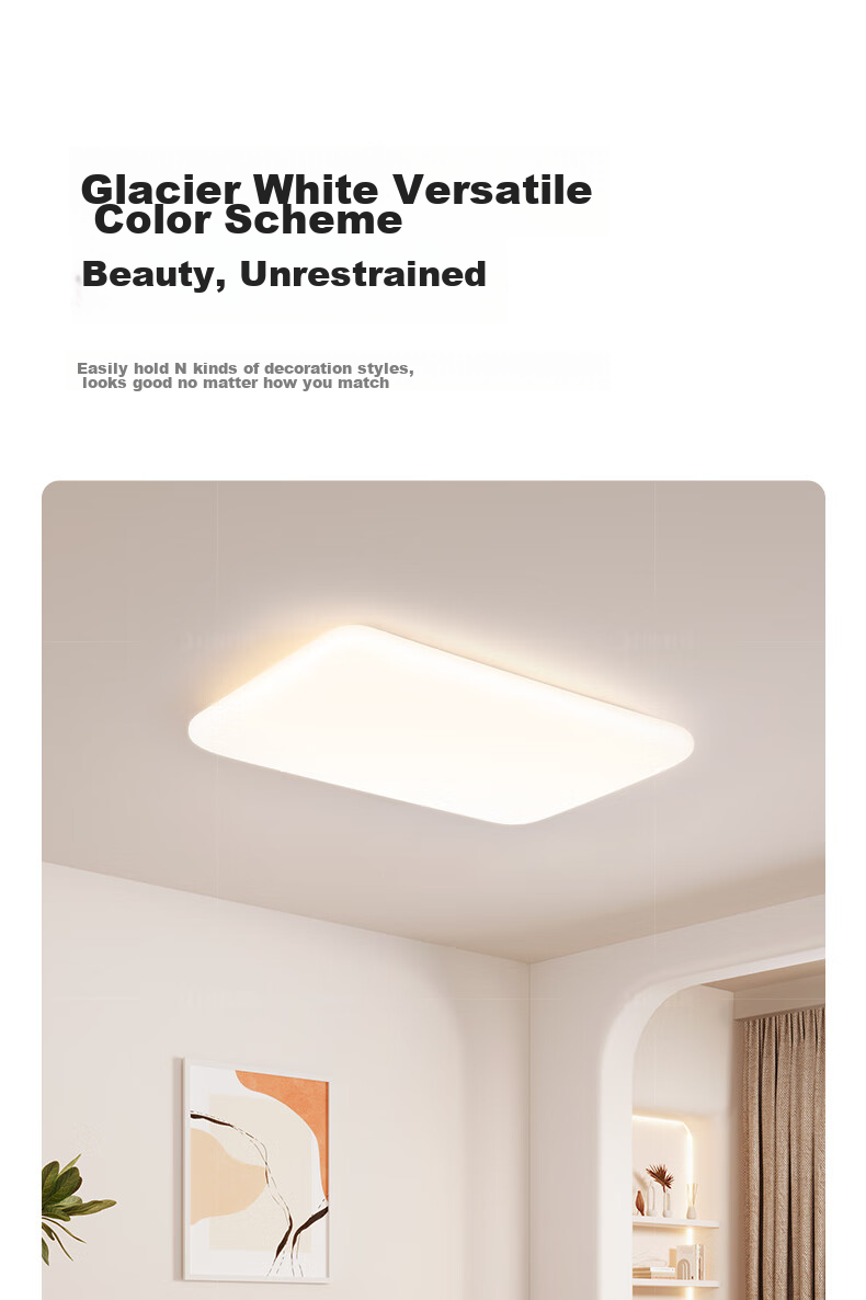 Yueying Linzhiguang Floating Light, Ultra-Bright 4th Generation Eye Protection, Living Room Ceiling Light, Cream-Style Main Lighting Fixture 22