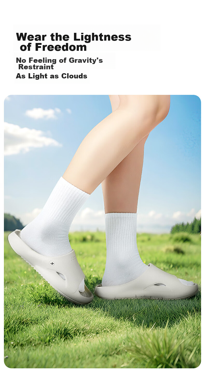 XTEP Sports Slippers for Men, Single-Strap Sandals, Summer Outdoor Wear, Couple Slippers, A043, White, Size 42-43 5
