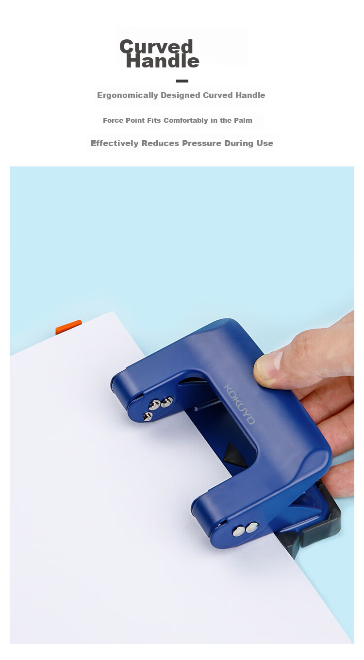 KOKUYO Imported Two-Hole Punch, Document Binding Hole Puncher (With Ruler), 6mm Hole Diameter, White, 1 Piece, PN-G17W3C Digital All-Net Low Price, Smooth-Punching Loose-Leaf Office Use 2