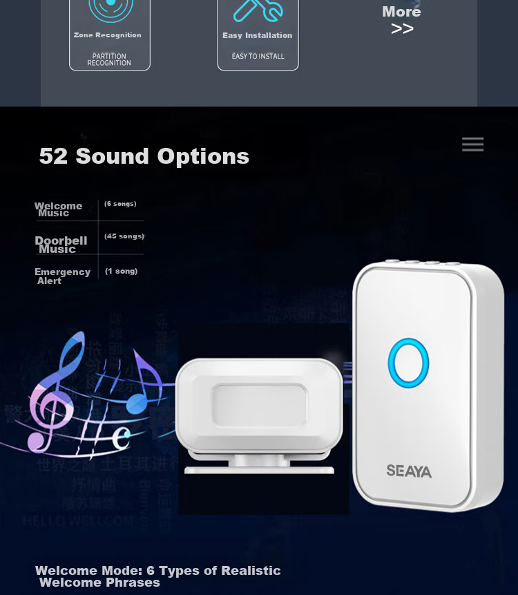 Xiya Welcome Sensor, Wireless Doorbell, Welcome Greeter, Reminder Device, Convenience Store And Supermarket Entrance Announcer 5